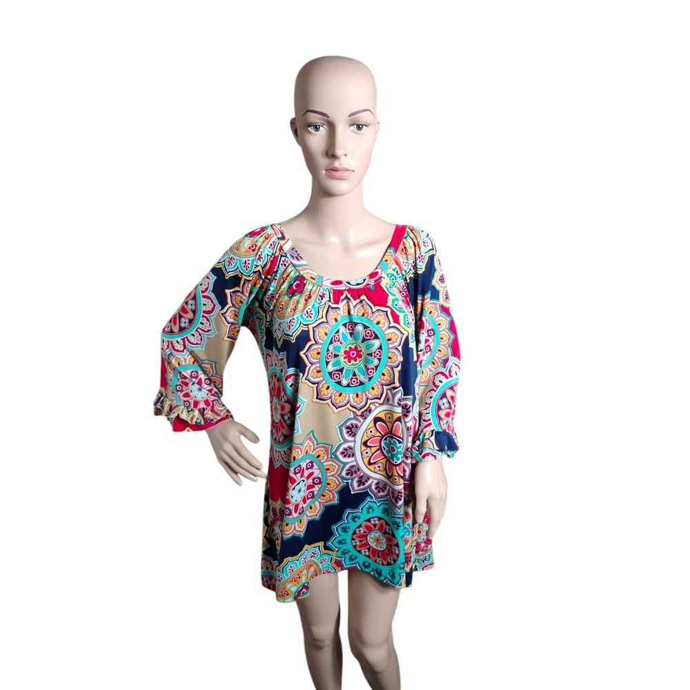 Cezanne Dress Women's XL Multicolored Bohemian Bohostyle Bohofashion Classiccore